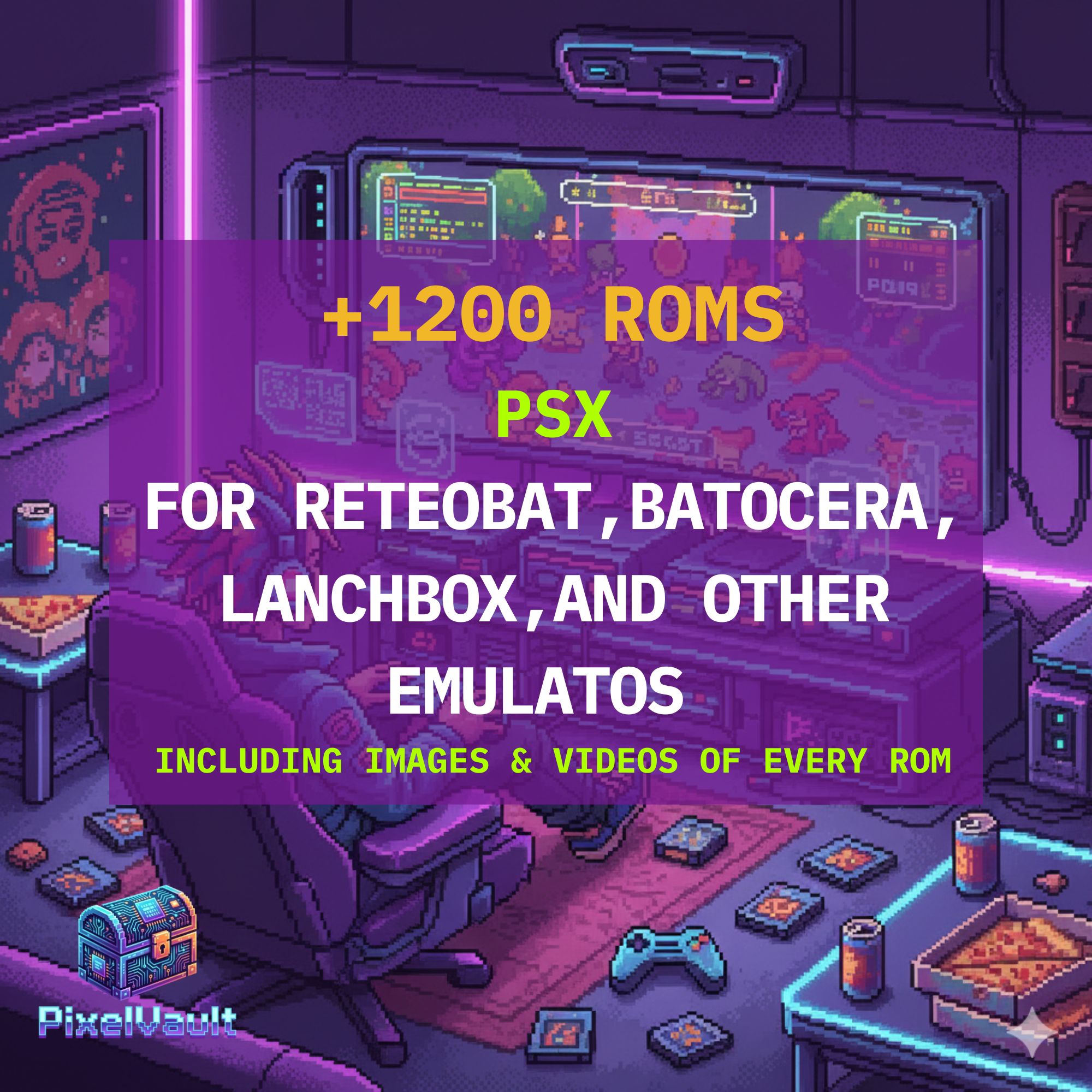 PlayVault PSX ROMs Pack - 1200+ PSX Games for Emulators