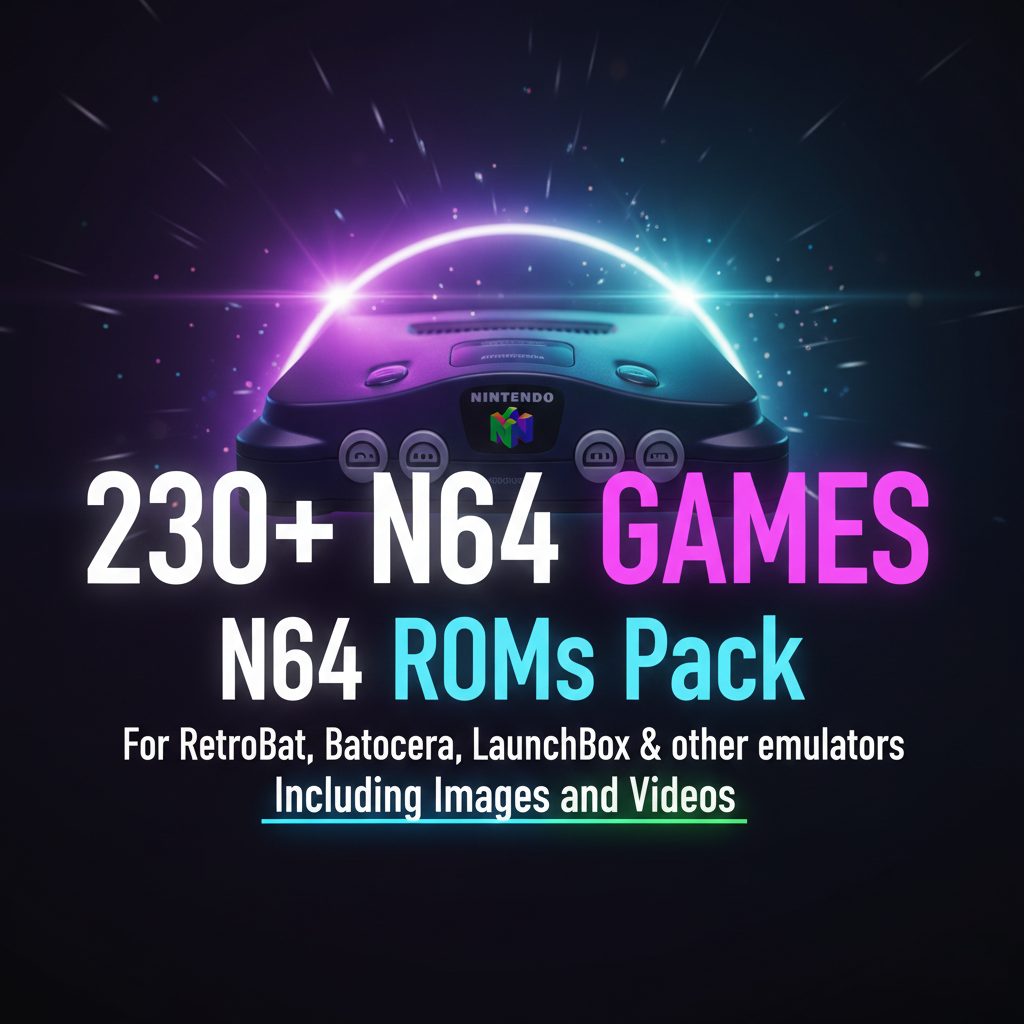 230+ ROMS N64 Games for Emulators
