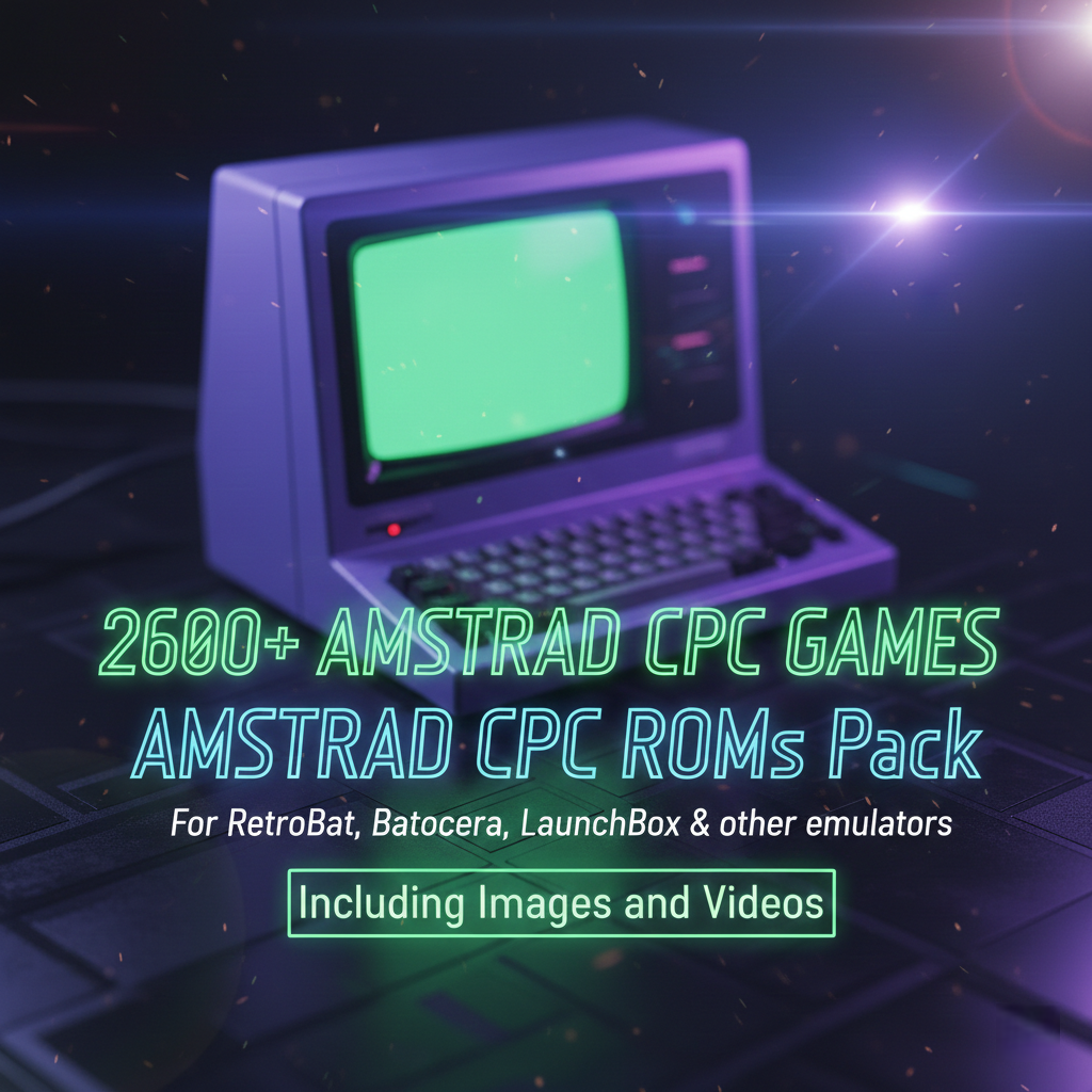 2600+ AMSTRAD CPC ROMs Pack - Games for Emulators